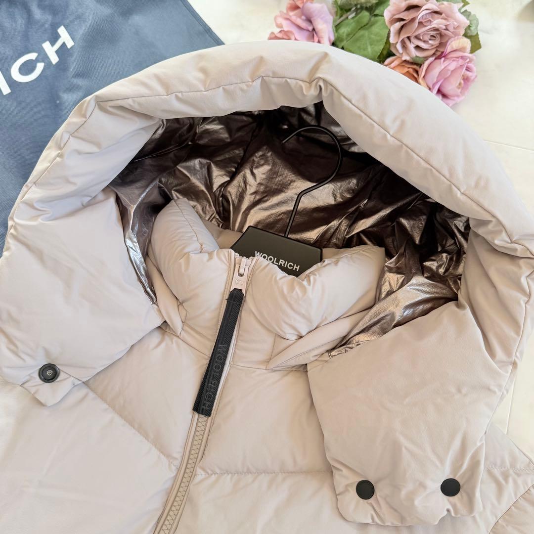 未使用級★WOOLRICH マットストレッチ パファージャケットダウン トープ