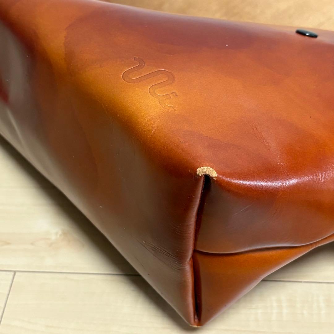 【美品】Uni&co ユニ&コー メッセンジャーバッグ 牛革レザー