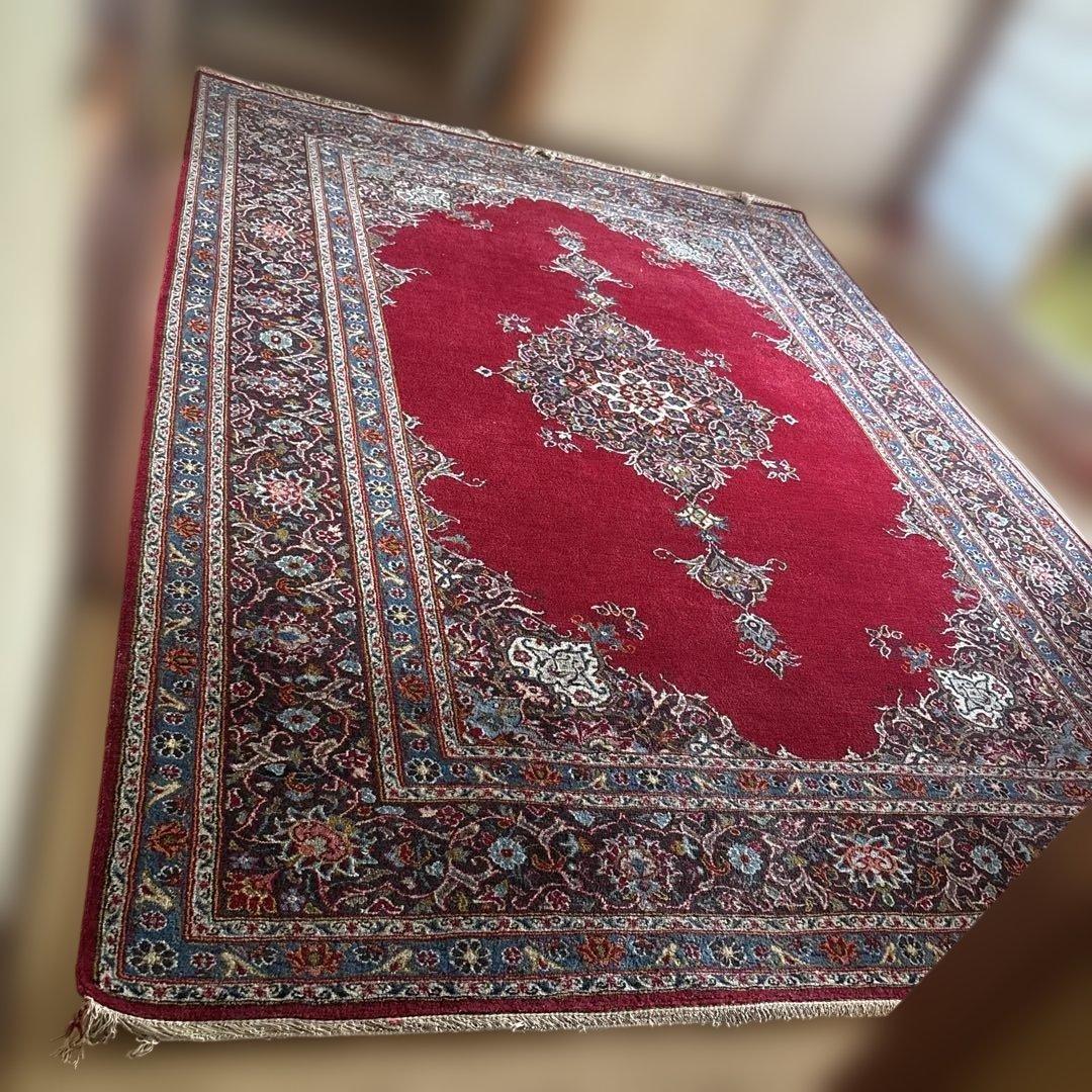 ペルシャ赤い絨毯、カーペット　大きい
