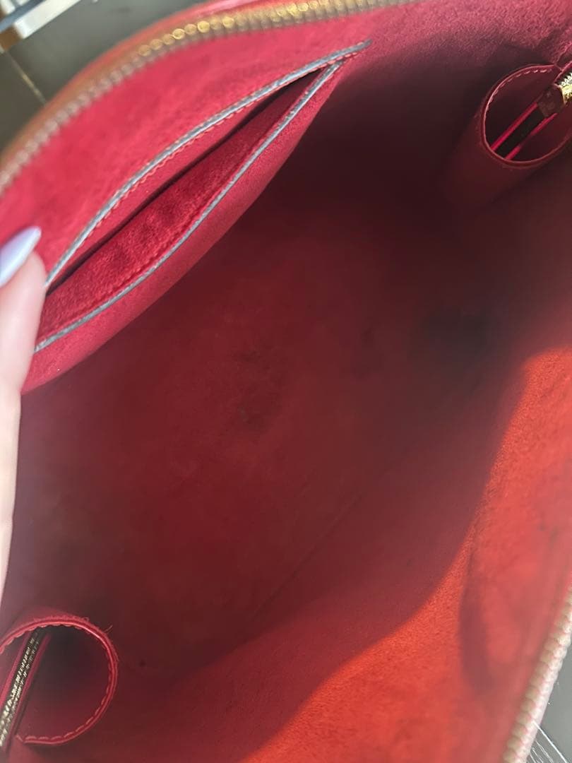 Louis Vuitton エピレザー ボストンバッグ レッド