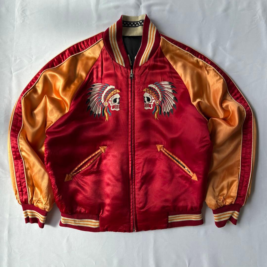 【当時物】PINK DRAGON クリームソーダ イーグル スカル スカジャン