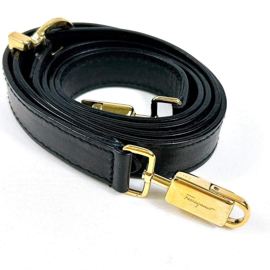 フェラガモ ガンチーニ レザー 2way フラップ ハンドバッグ