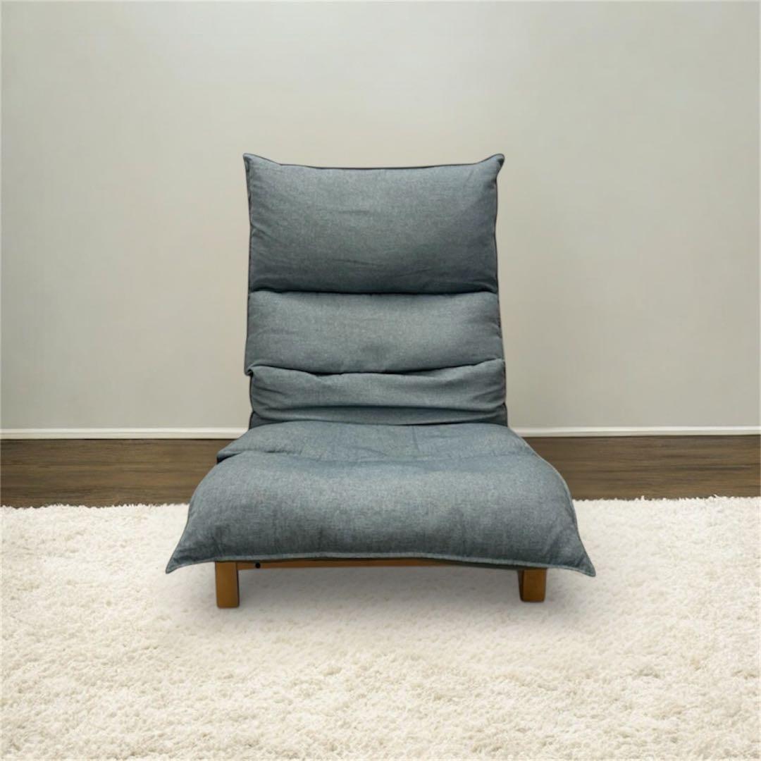 ドウシシャ ふわふわリラックスチェア 1人掛け ブルー