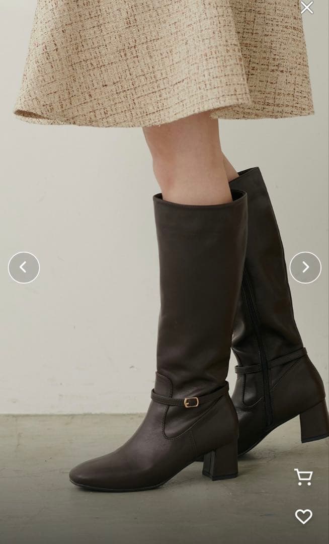 ベルトデザインロングブーツ