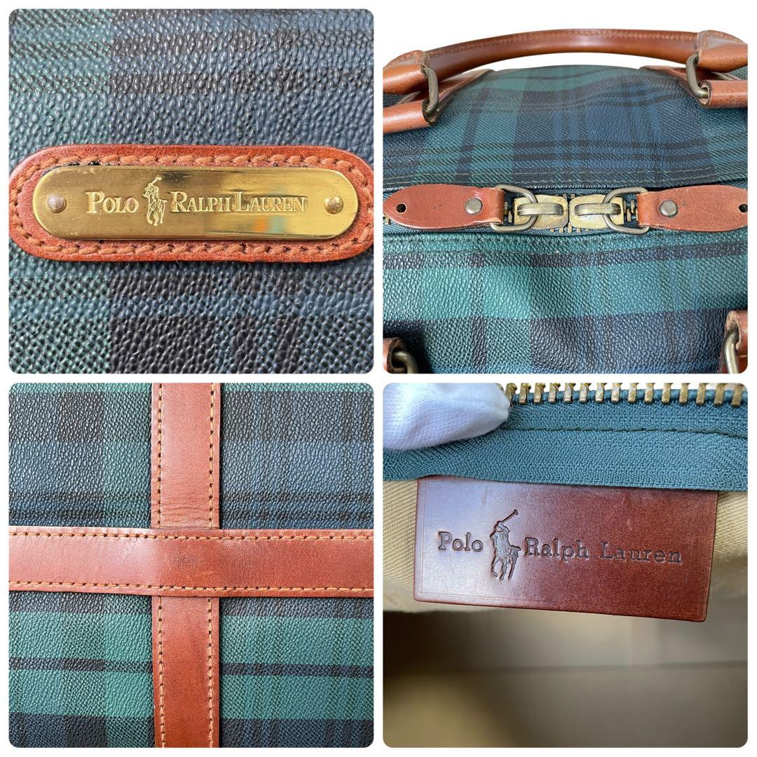 Vintage Polo Ralph Lauren チェック柄 ボストンバッグ