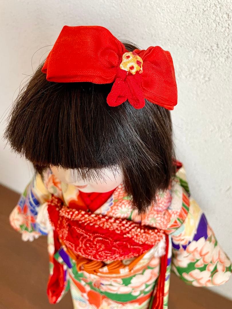 ビスクドール 日本人形 ハンドメイド 市松人形 着物 創作人形 和 アンティーク