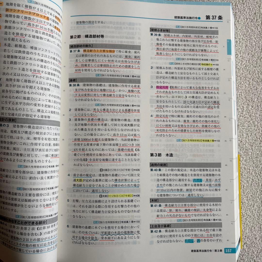 TAC 建築関係基準法令集 2026 インデックス同封