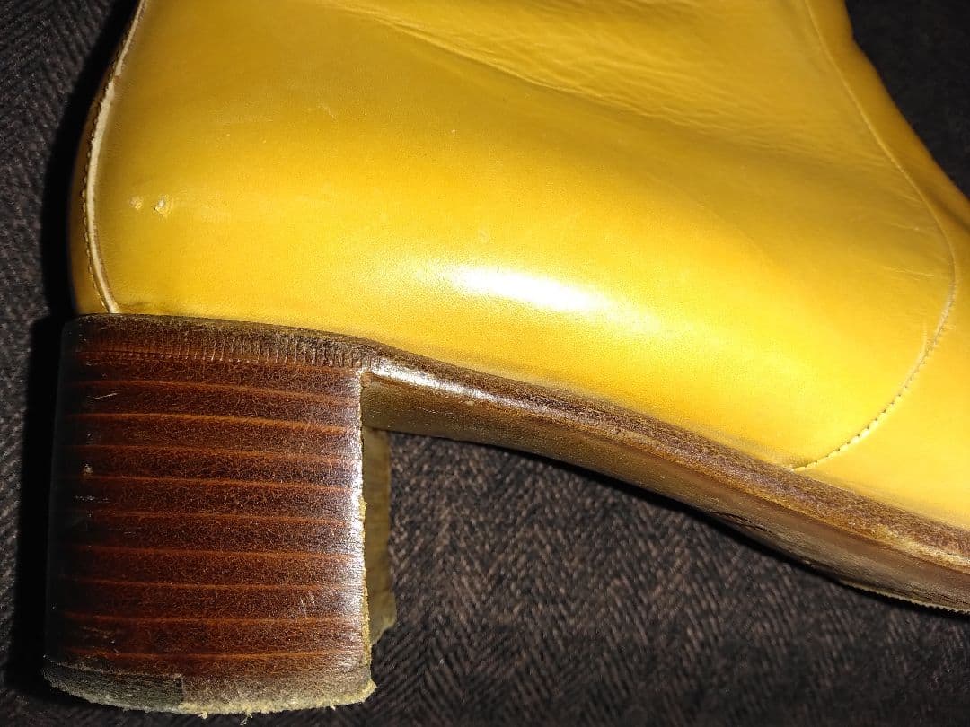 usako様おまとめ専用✴エルメスオレンジカラー本革レザーブーツ太ヒール36✴他