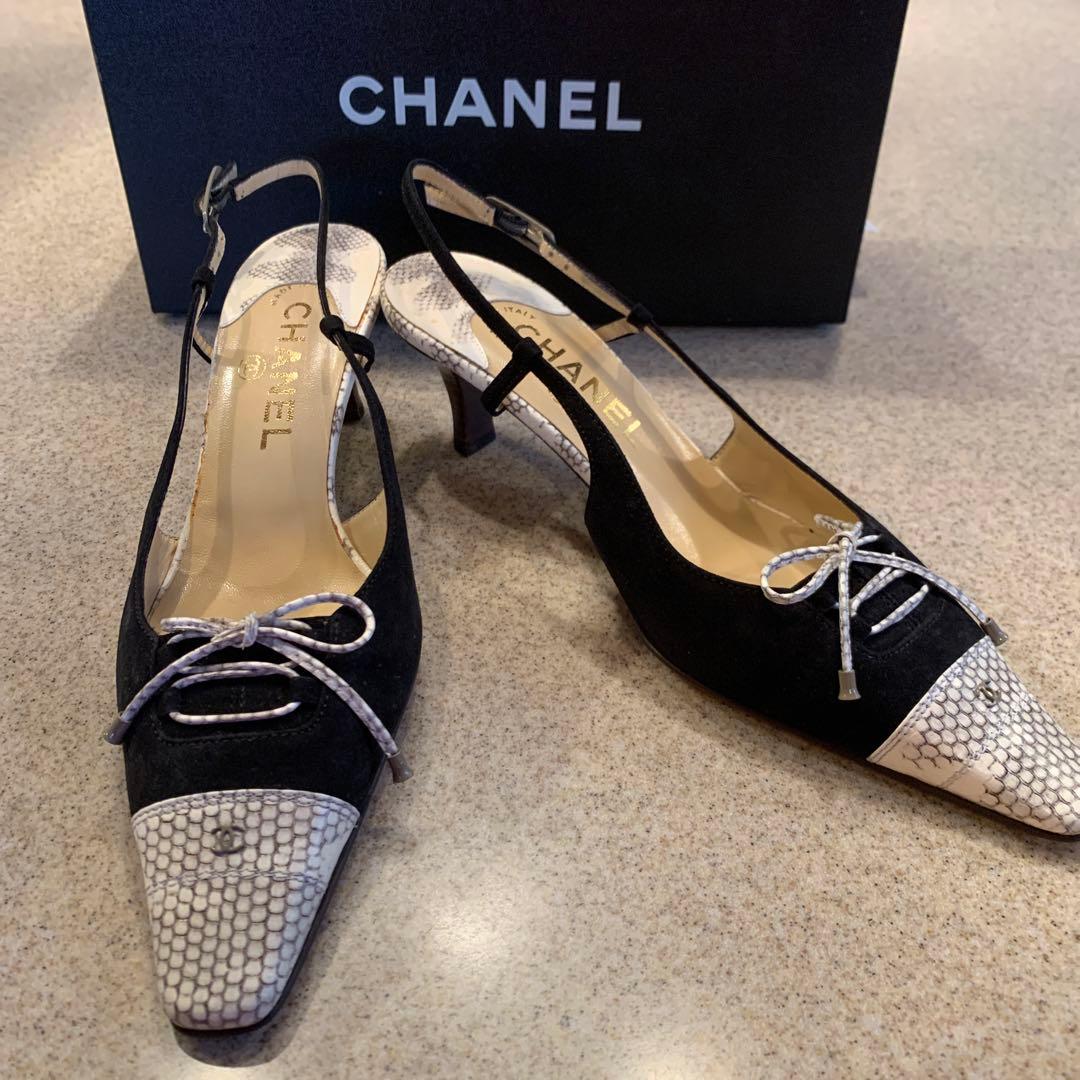 24kcat　CHANELスリングバック　ココマーク入り