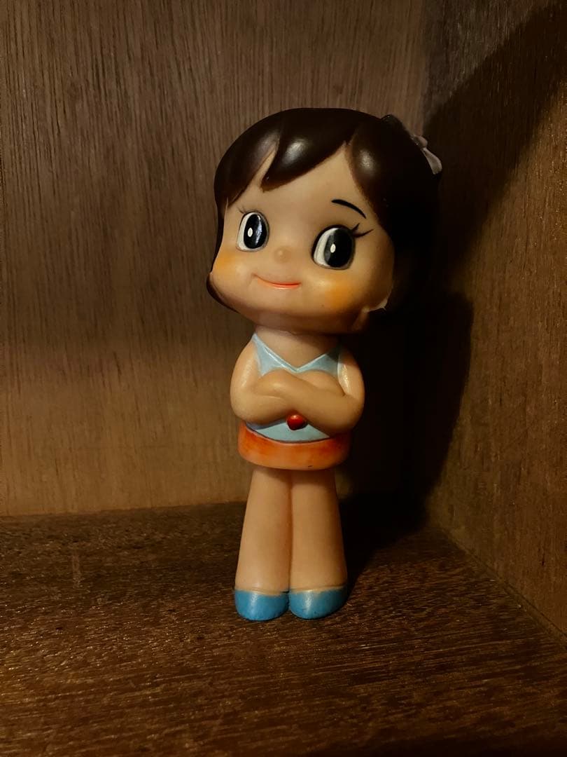 当時物 ソフビ人形 手塚治虫 女の子 サンヨー 上新 昭和レトロ 企業物