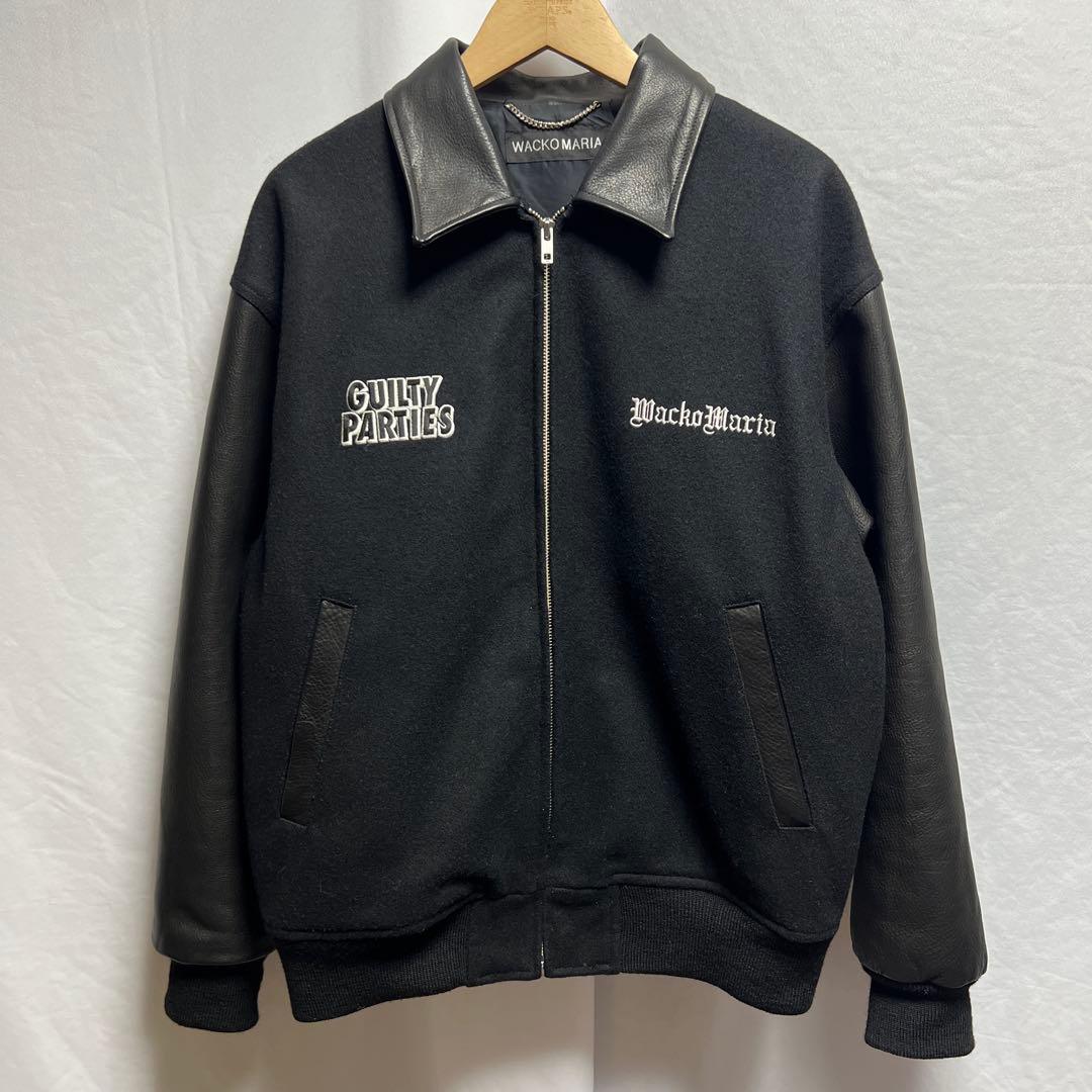 ジャケット・アウター WACKO MARIA LEATHER VARSITY JACKET M
