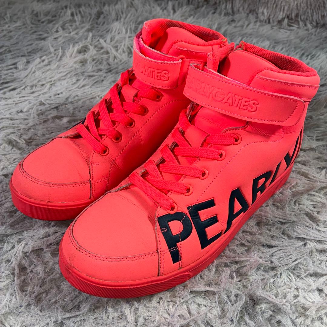 km美品PEARLY GATES ゴルフスパイク HI ハイカット ピンク