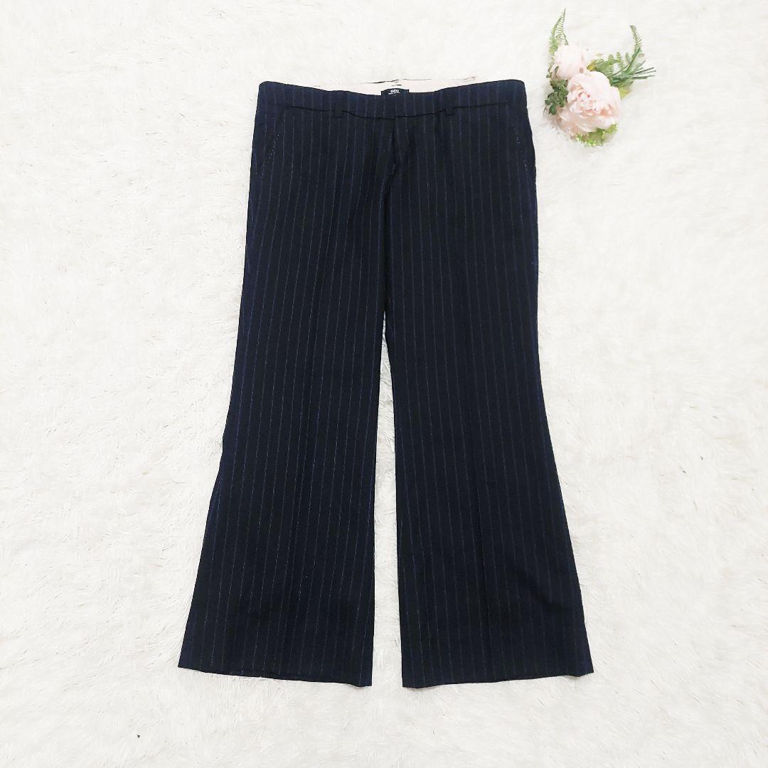 INED 大きいサイズ 15号 ウール パンツスーツ セットアップ ストライプ