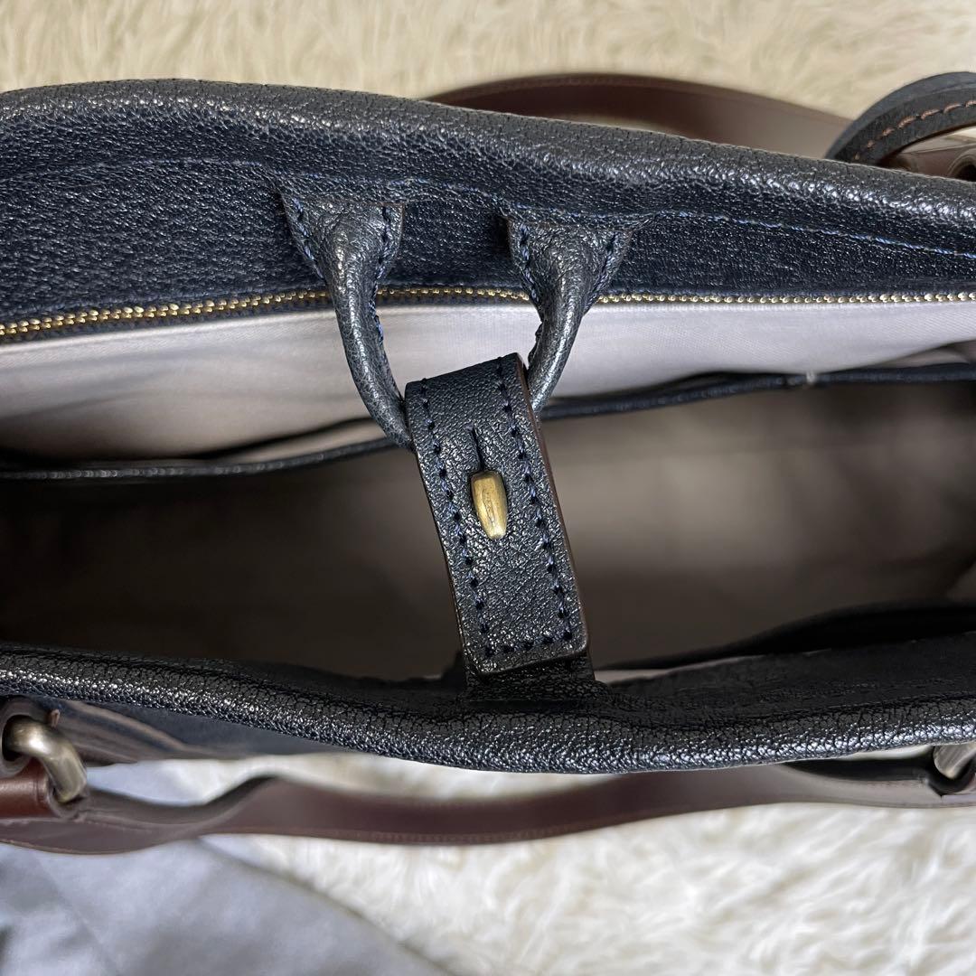 美品 土屋鞄 アルマス トートバッグ レザートート バッファロー A4