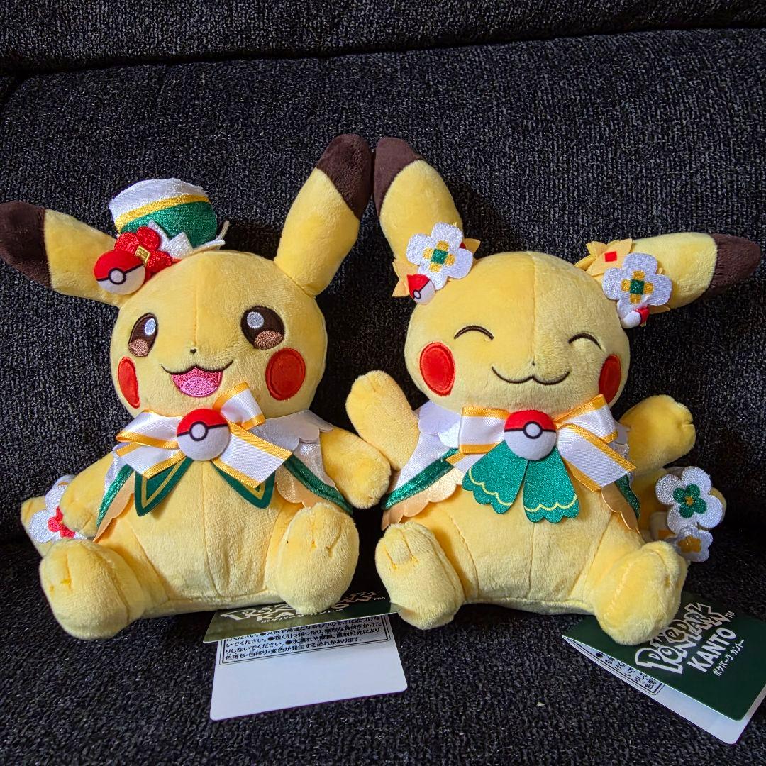 ポケパークカントー　ピカチュウぬいぐるみ　2種セット