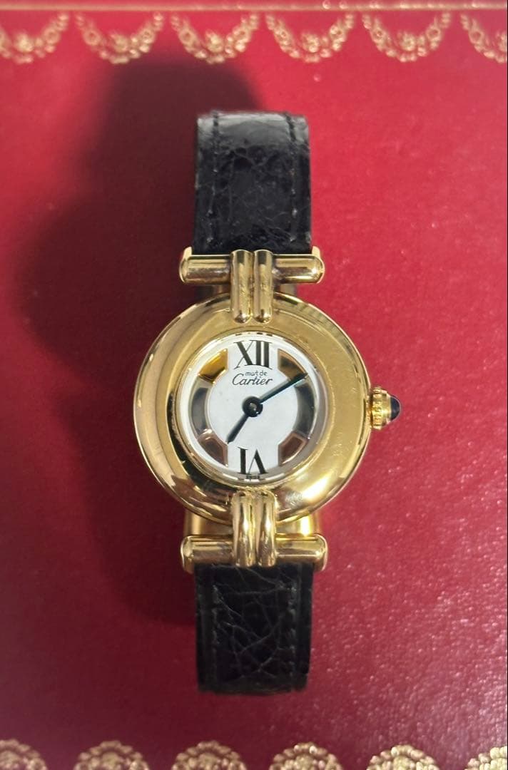 柚　カルティエ マストコリゼ クォーツ 腕時計　レディース　不動