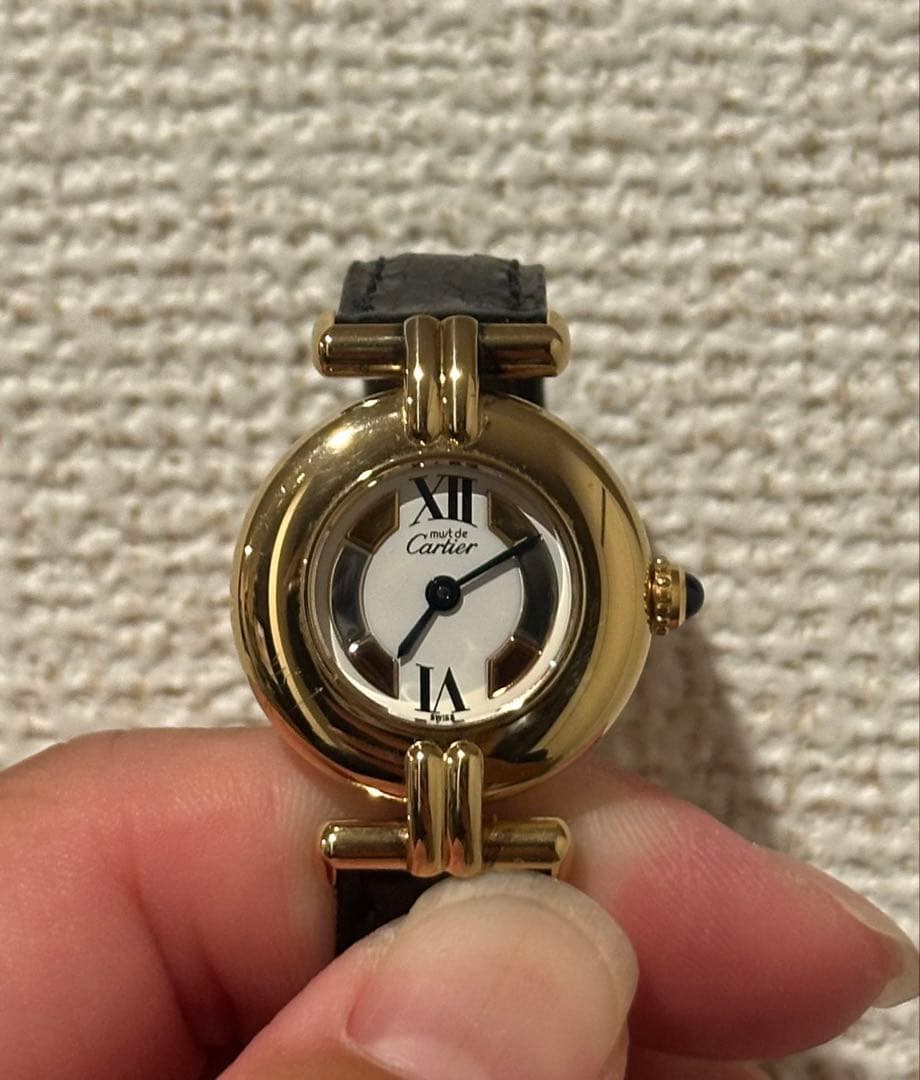柚　カルティエ マストコリゼ クォーツ 腕時計　レディース　不動