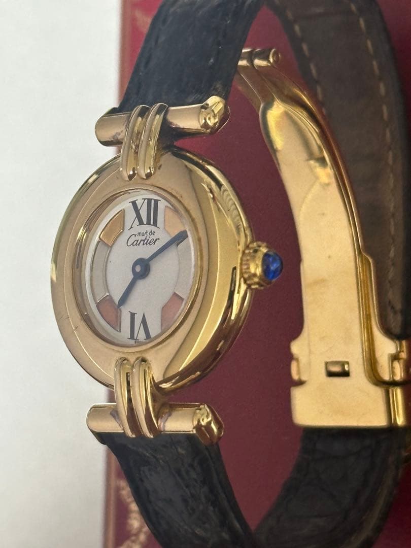 柚　カルティエ マストコリゼ クォーツ 腕時計　レディース　不動