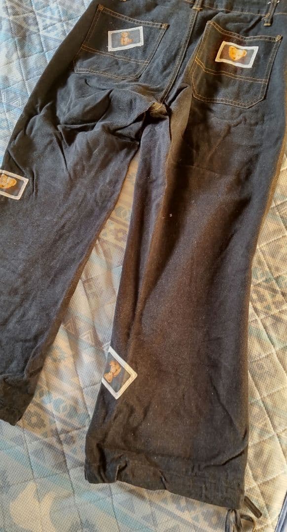 ピンクハウス クマさん 刺繍&ワッペン デニム パンツ レア pinkhouse