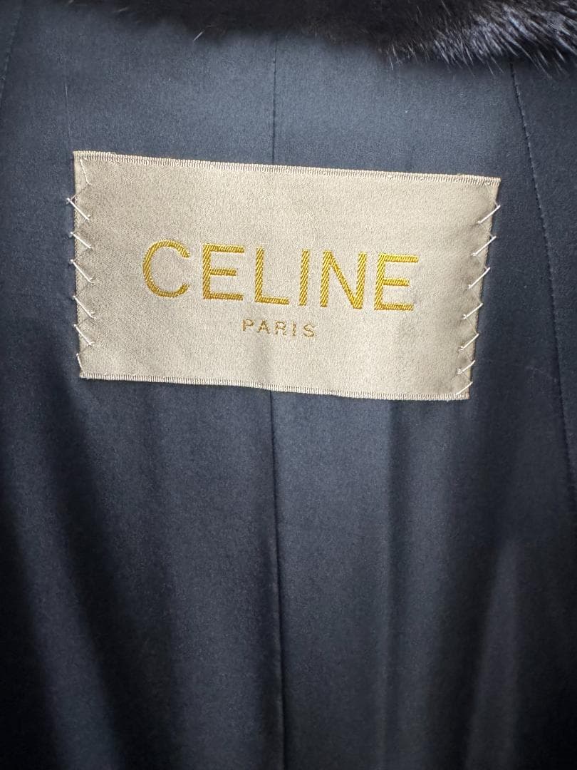 セリーヌ CELINE 毛皮コート こげ茶 ミンク レディース