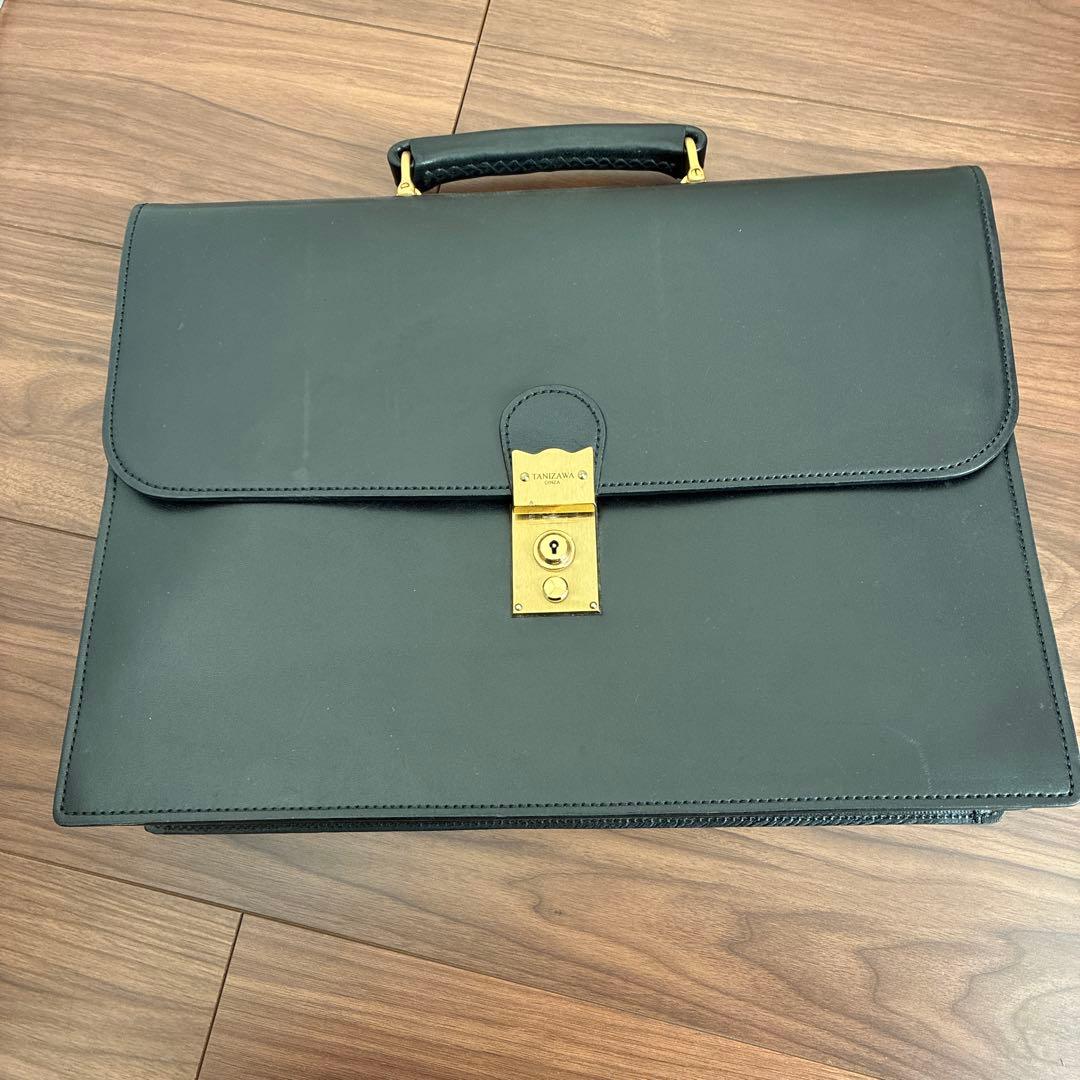 TANIZAWA Ginza 黒 レザー ビジネスバッグ