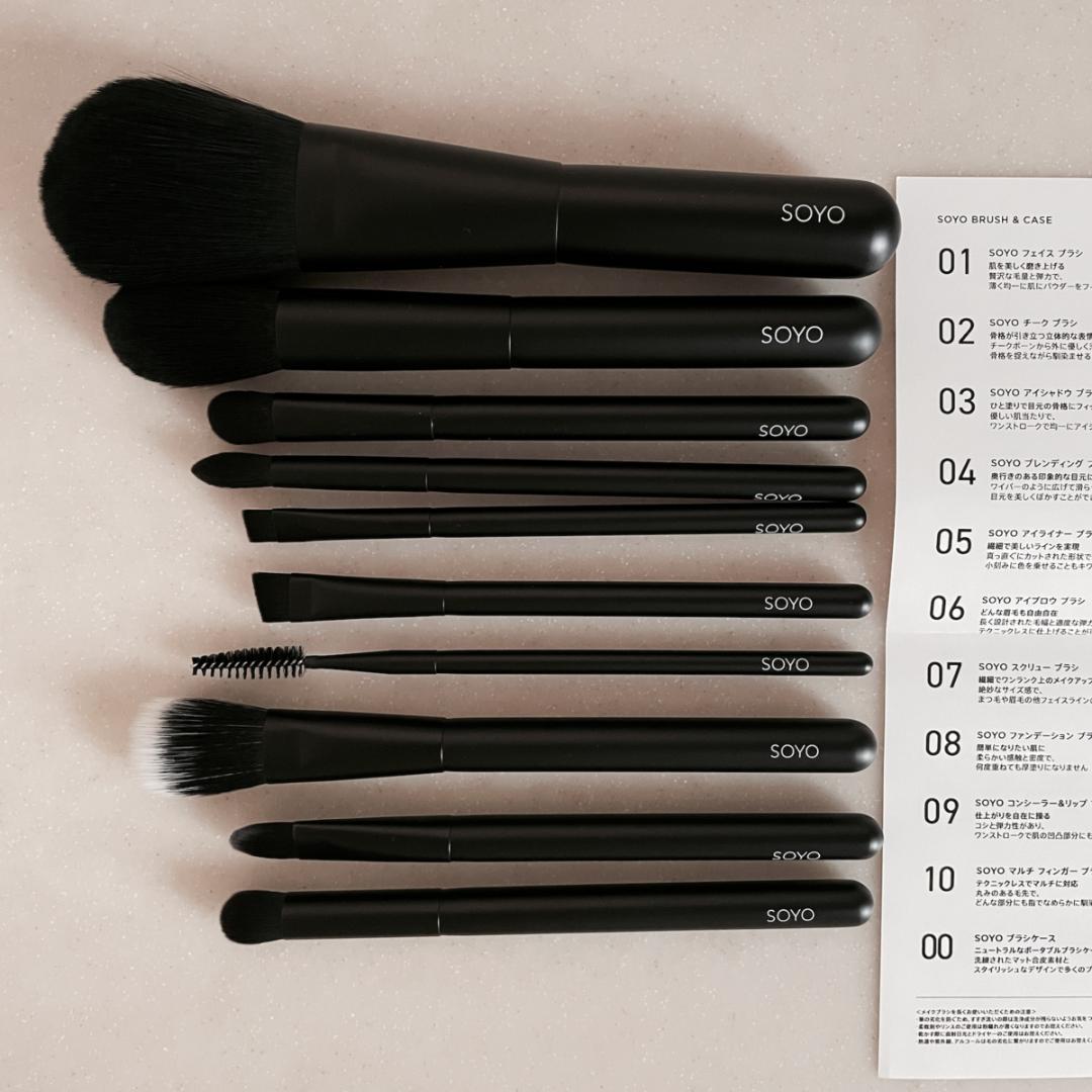 小田切ヒロ　soyoブラシ　10本セット　化粧筆x