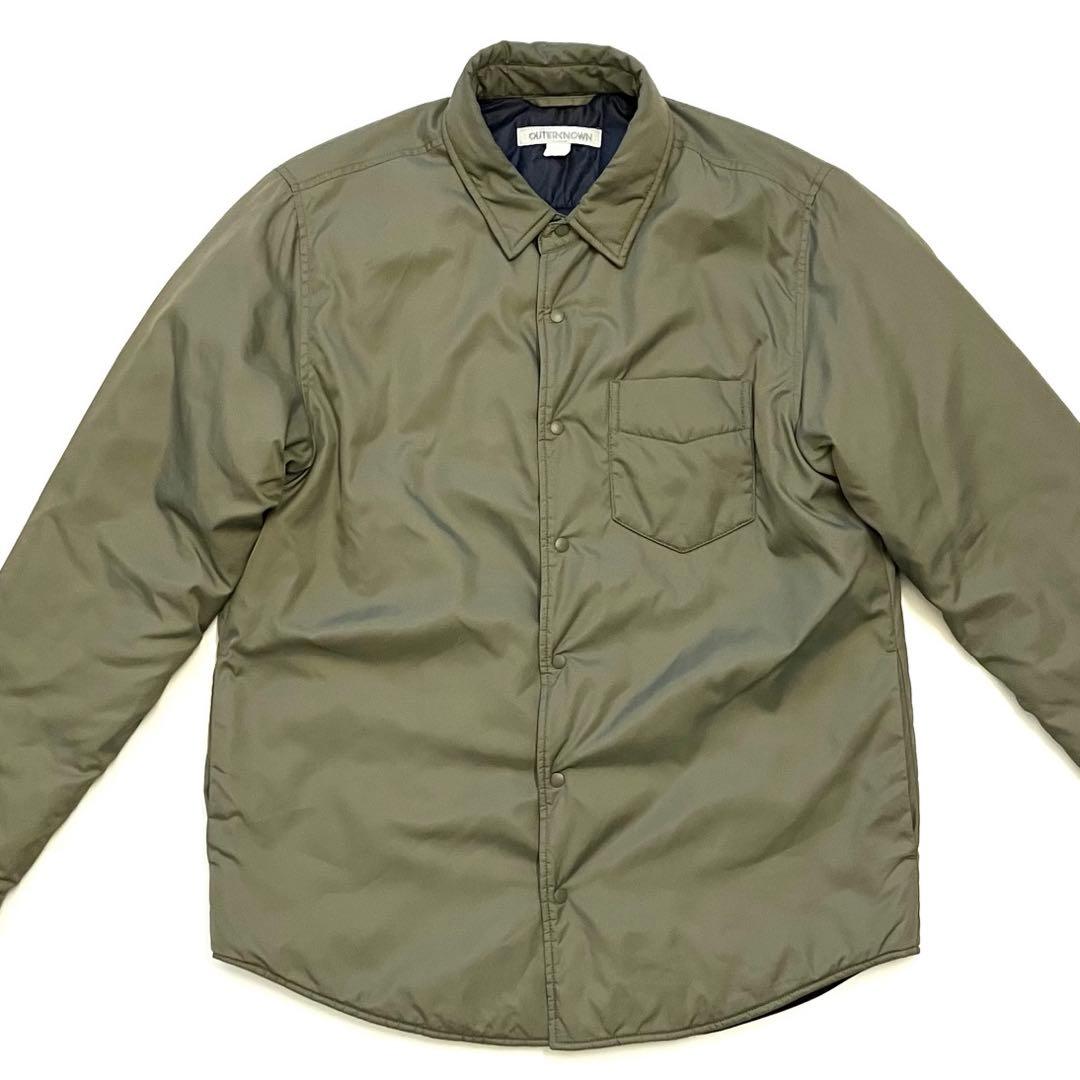 OUTERKNOWN 中綿シャツジャケットM 美品