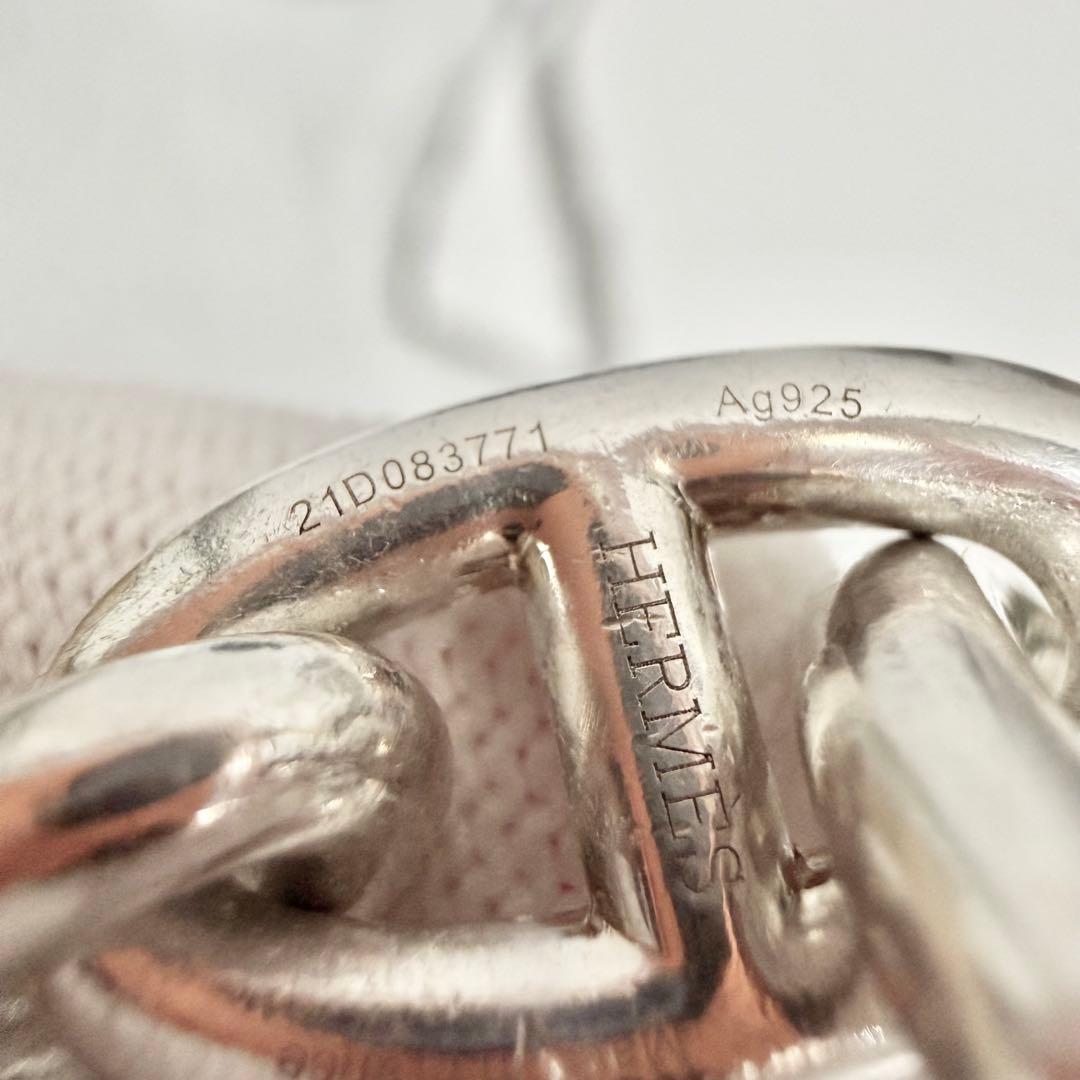 HERMES エルメス シェーヌダンクル 925 ブレスレット GM 12コマ