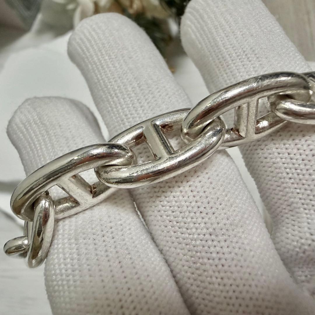 HERMES エルメス シェーヌダンクル 925 ブレスレット GM 12コマ