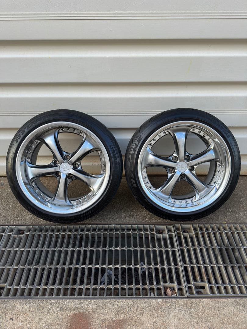 当時物work vs-kf 18インチ 9J＋38 114.3 シバタイヤ