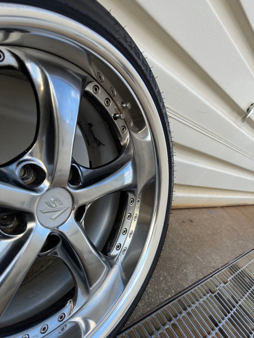 当時物work vs-kf 18インチ 9J＋38 114.3 シバタイヤ