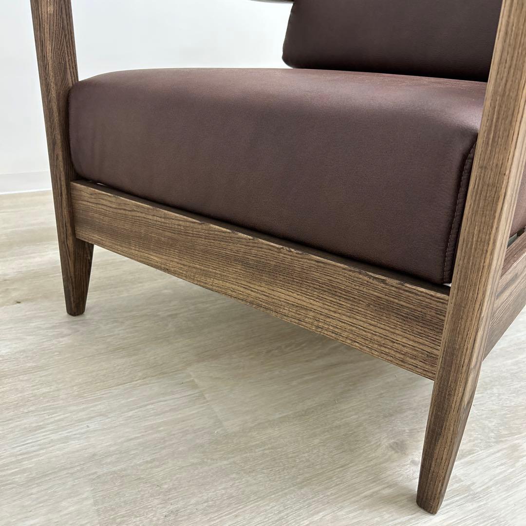 展示品☆1人掛ソファ 1Pソファ ラウンジチェア 北欧風 木部フレーム おしゃれ