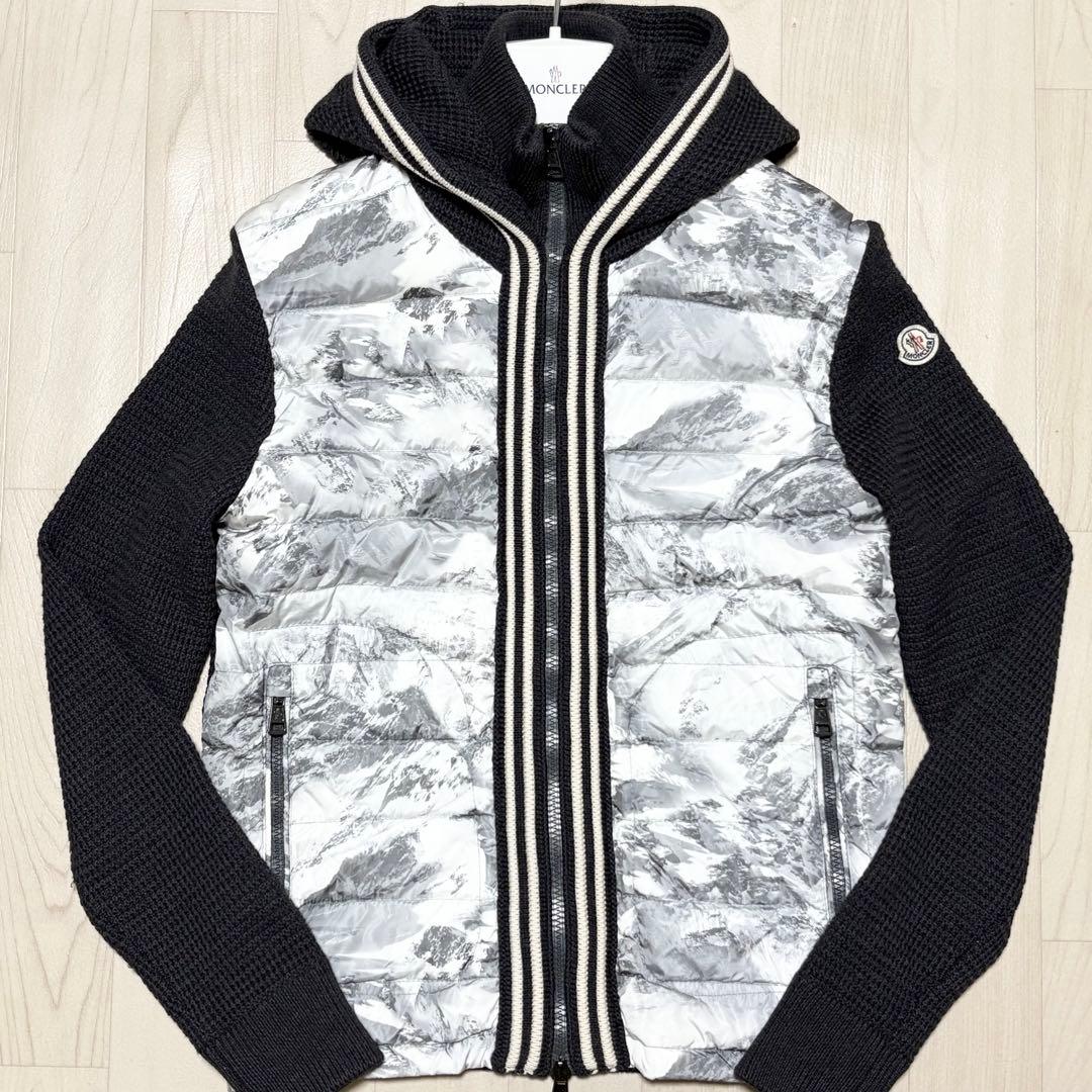 美品◎モンクレール マグリオーネ カーディガン ダウンジャケット ニット 切替