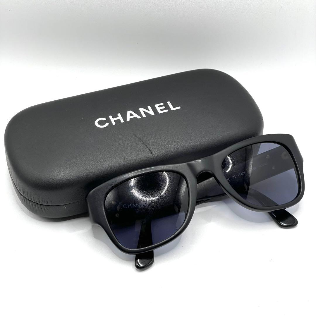 CHANEL シャネル ココマーク サングラス レディース ウェリントン 黒