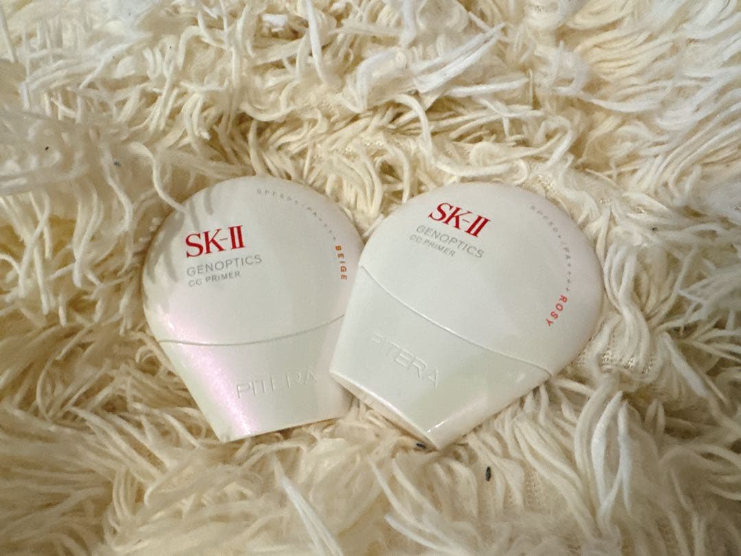 SK-II ジェノプティクスCCプライマー★ロージー/ベージュ2個セット