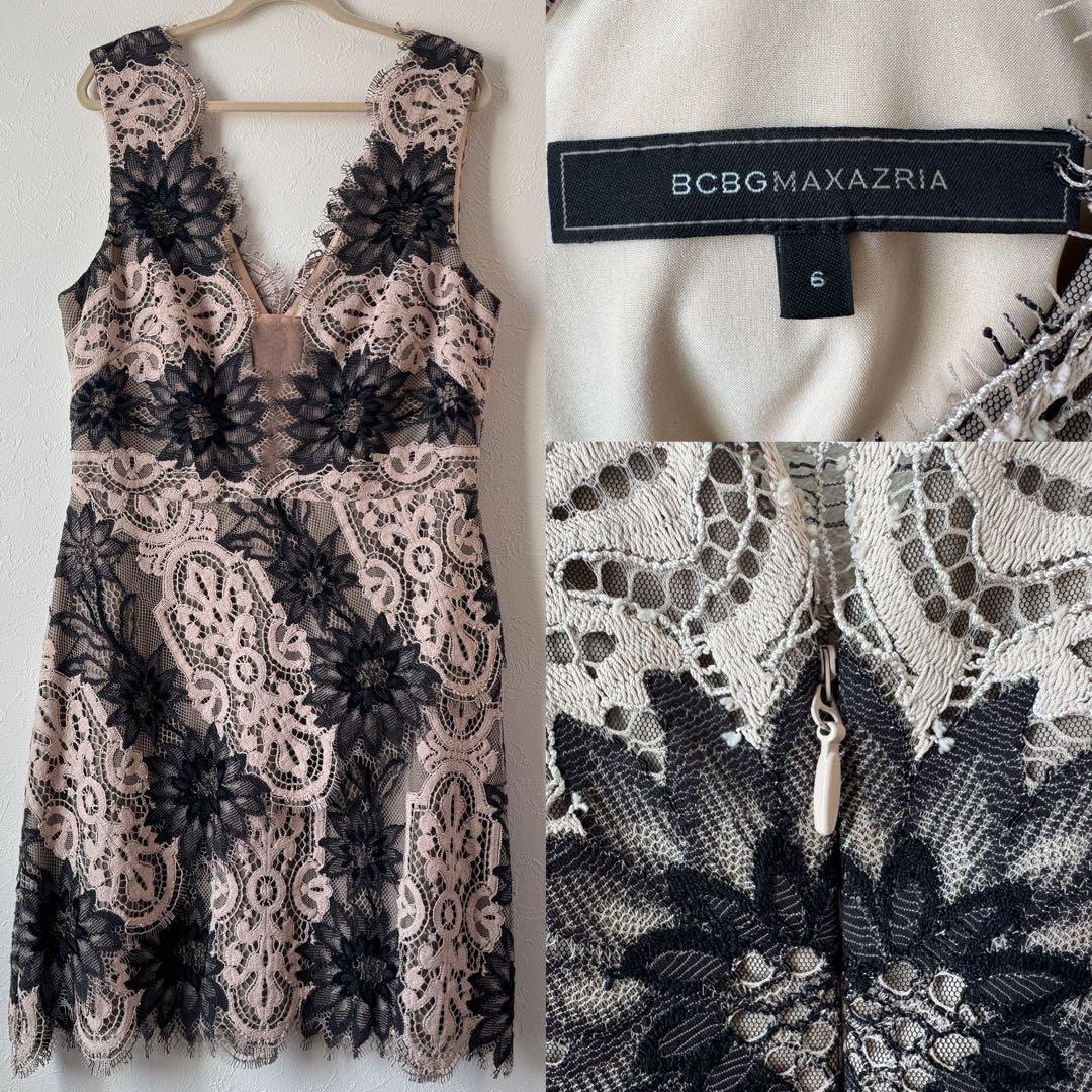 ビ*J様 BCBGmaxazria レースショートドレス パーティ カクテルドレ