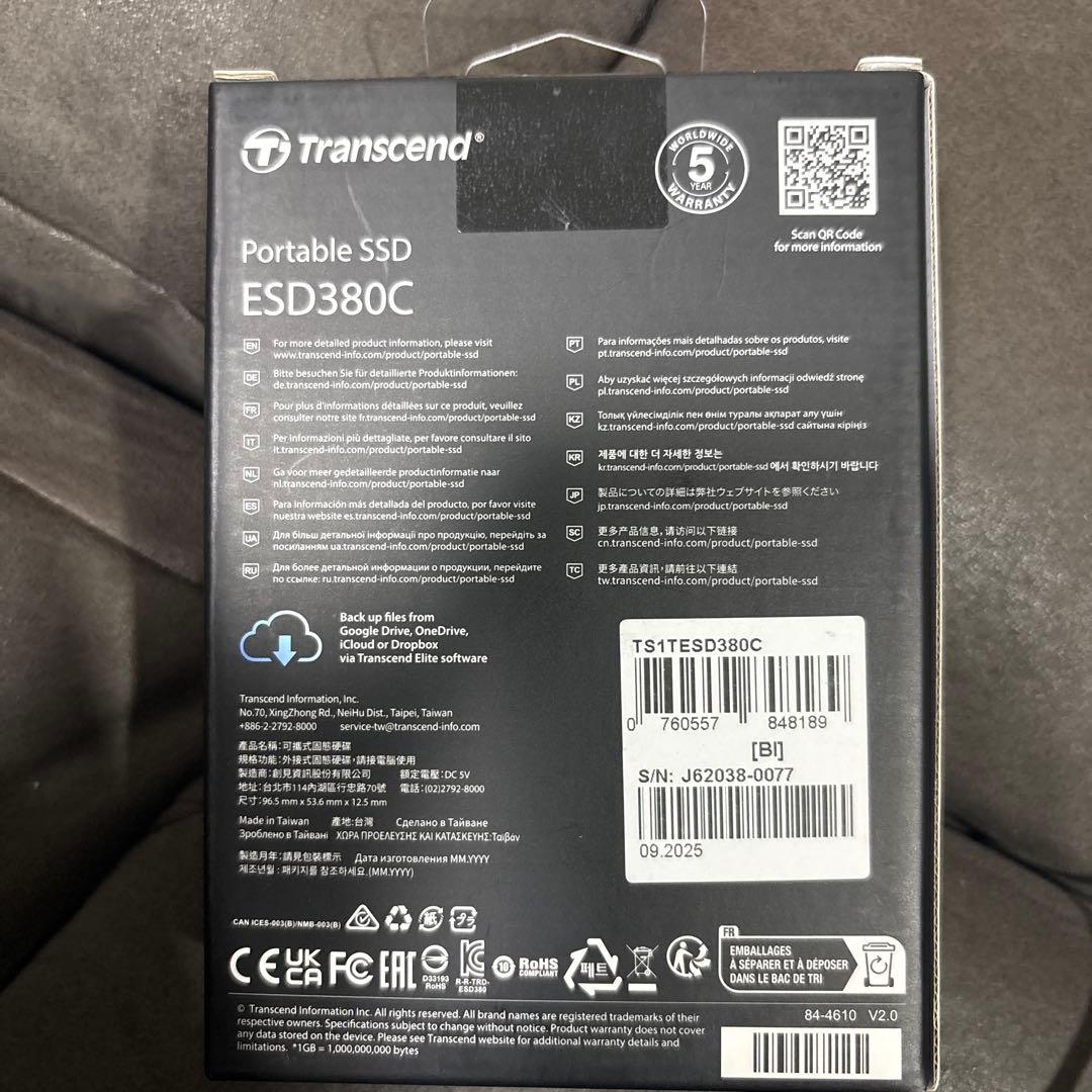 エルゴラ　Transcend ESD380C 1TB ポータブルSSD