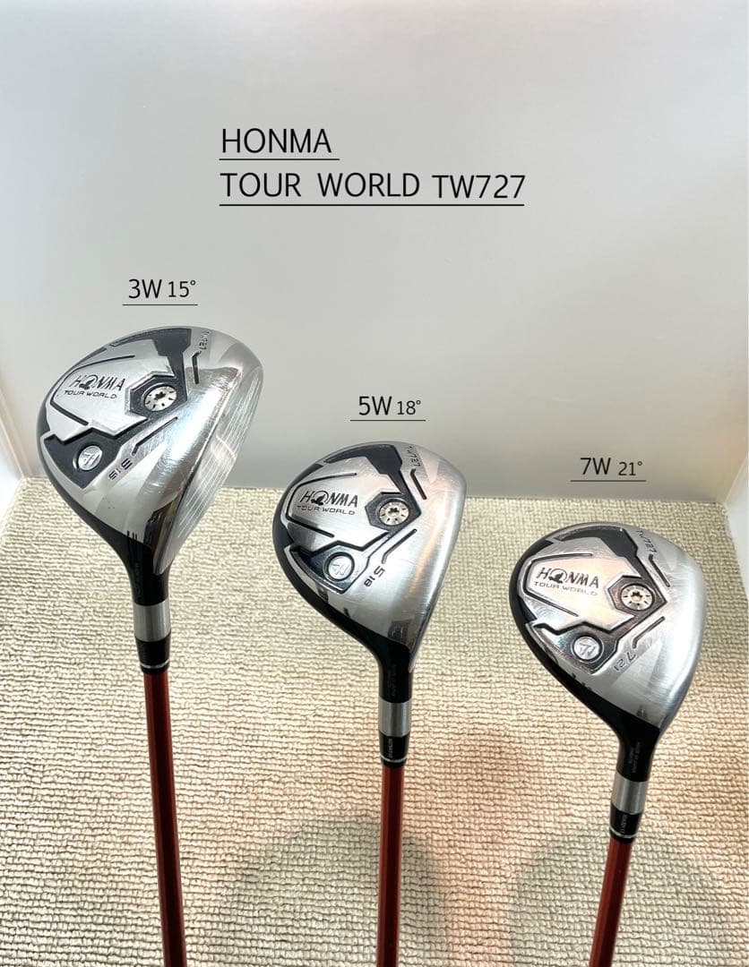 2015年モデルホンマゴルフ(本間ゴルフ) TW727 FW 3.5.7W 3本