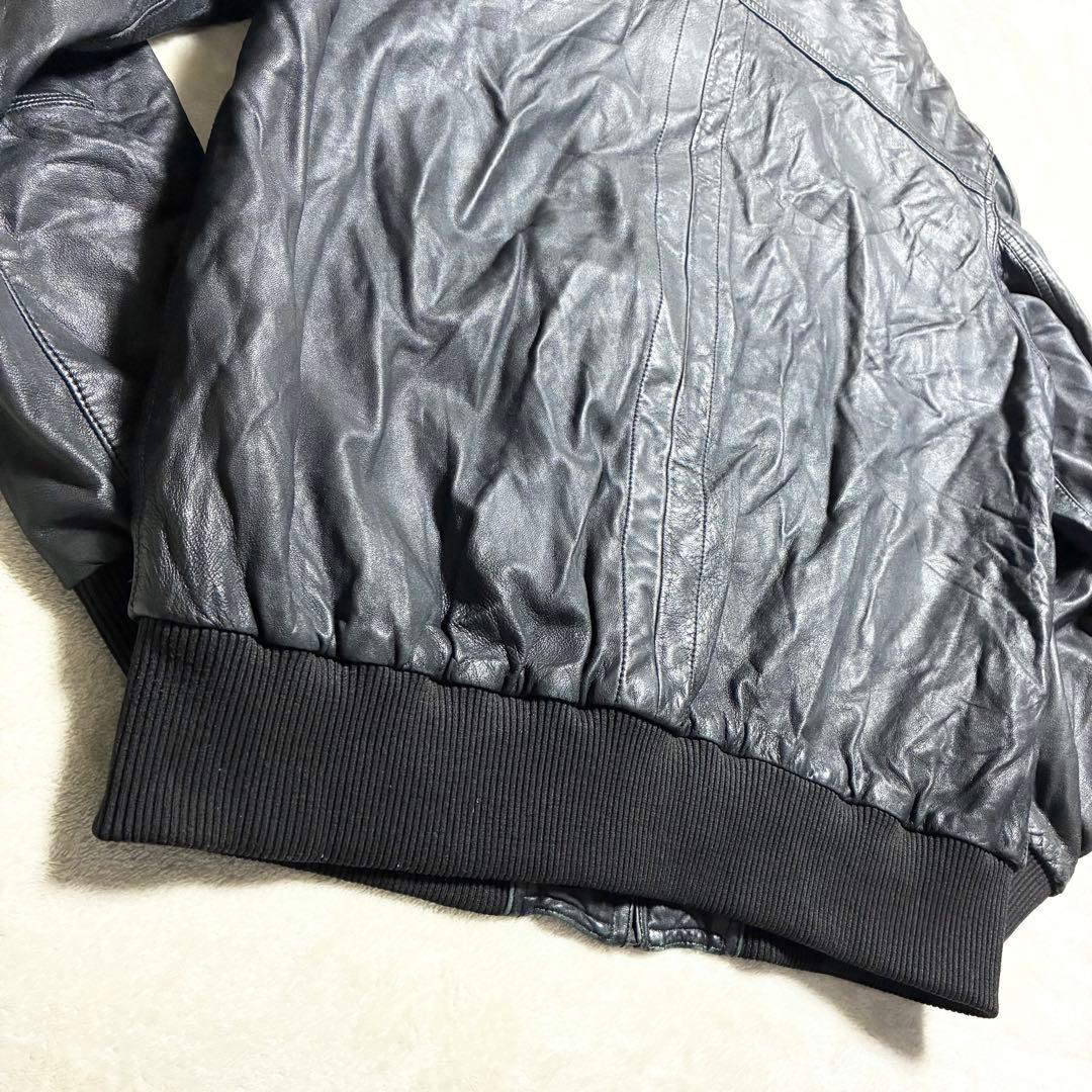 【状態良好】Levi's☆レザージャケット☆羊革☆ブラック☆XXLサイズ☆大きめ