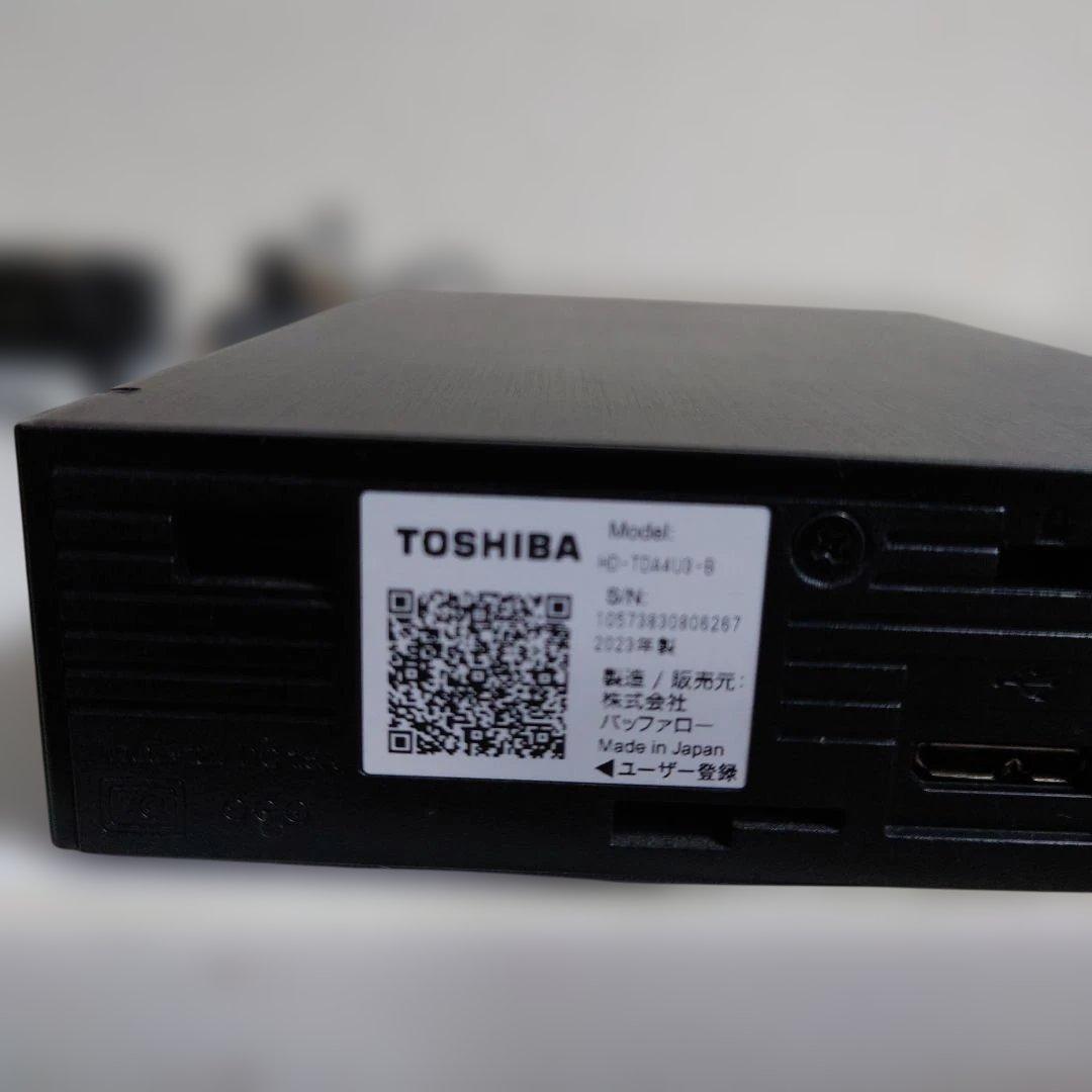 TOSHIBA 外付けハードディスク 4TB HD-TDA4U3-B/N