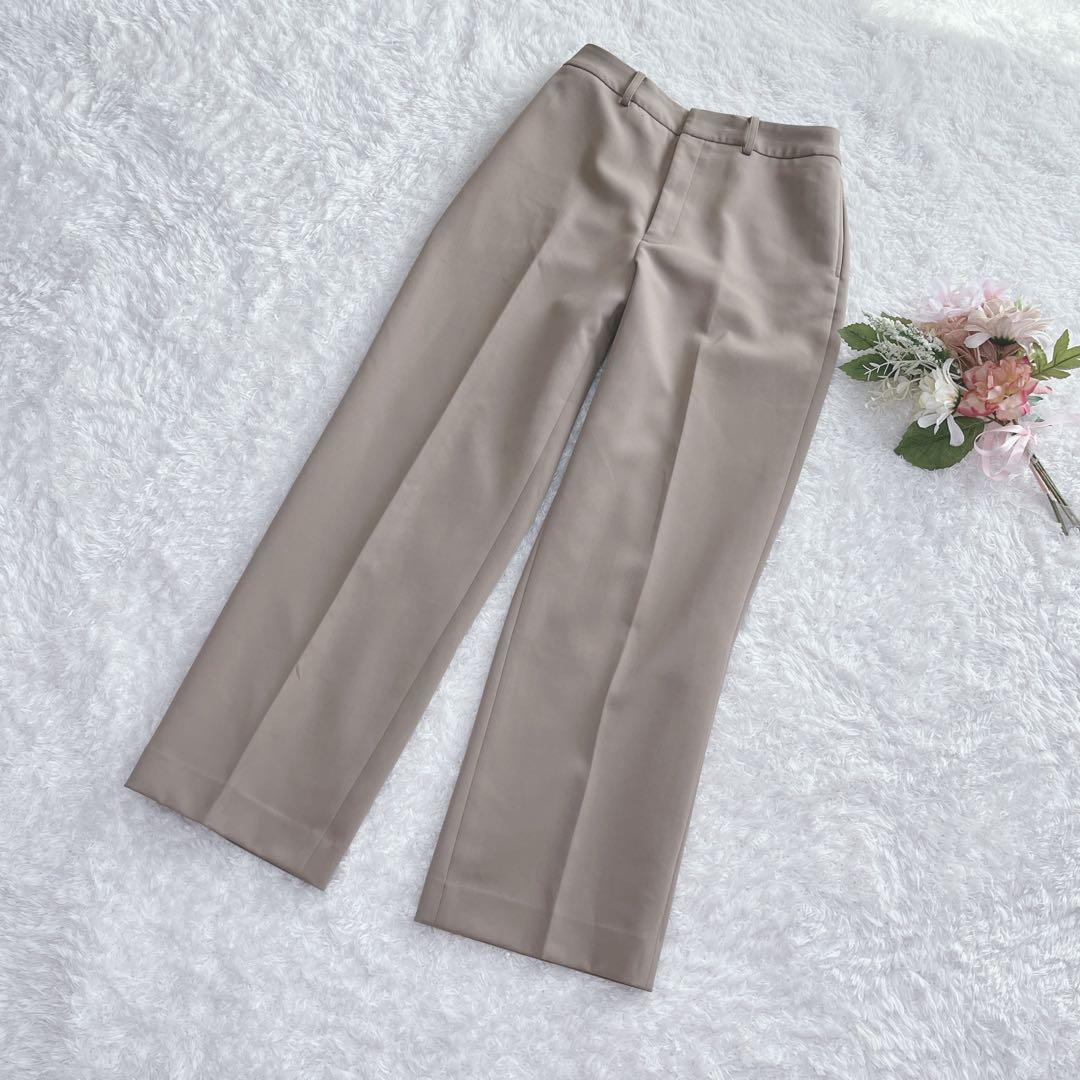 美品✨アンカーウーマン パンツスーツ ノーカラー 洗える モカベージュ近年モデル