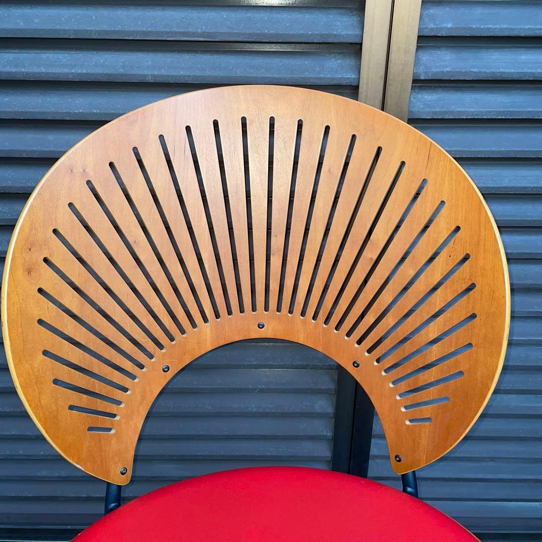 デンマーク　フレデリシア　椅子　ナナディツエル　赤