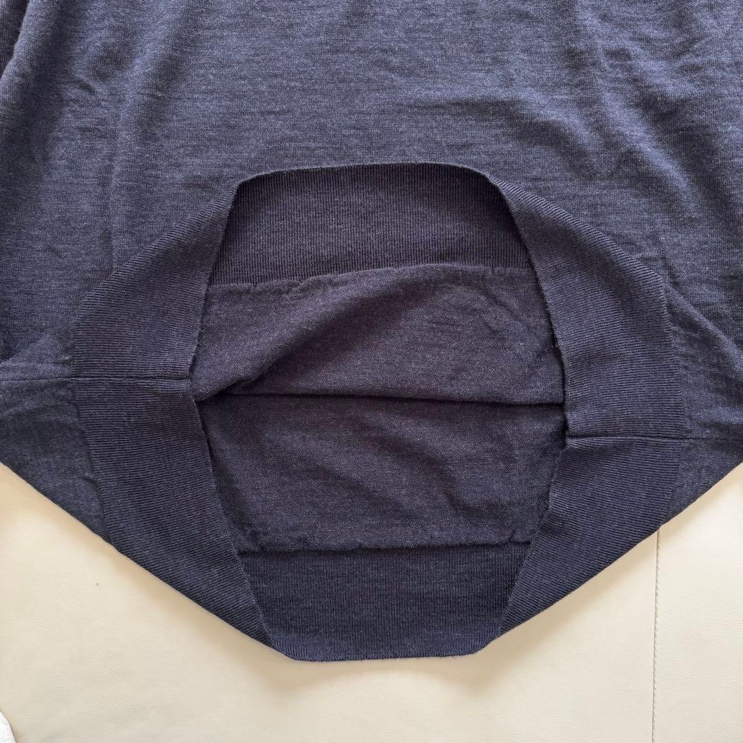 【美品✨】ジョンスメドレー タートルネック ニット ハイゲージ グレー 英国製