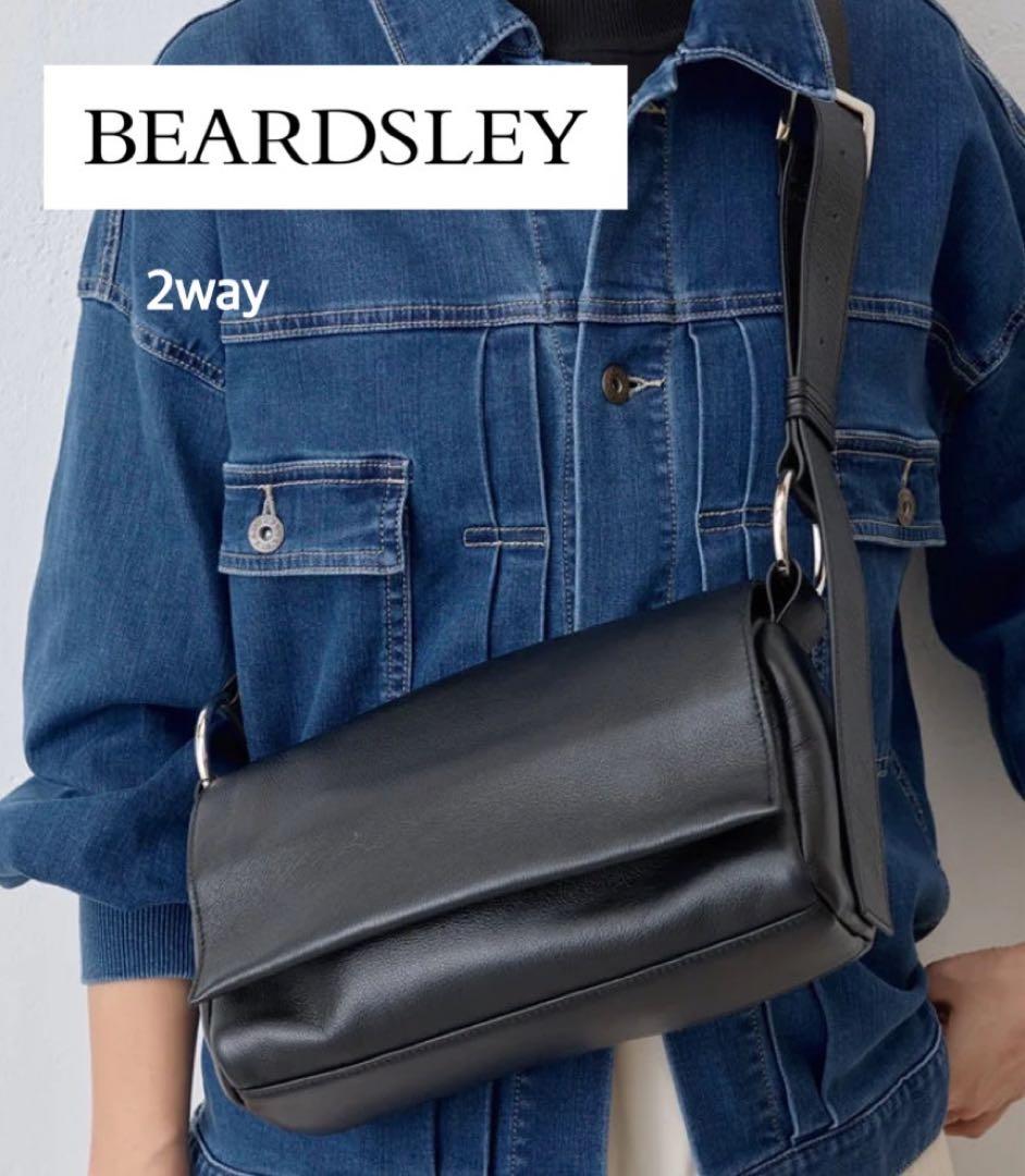 【極美品・未使用級】BEARDSLEY 2way レザーボディバッグ ブラック