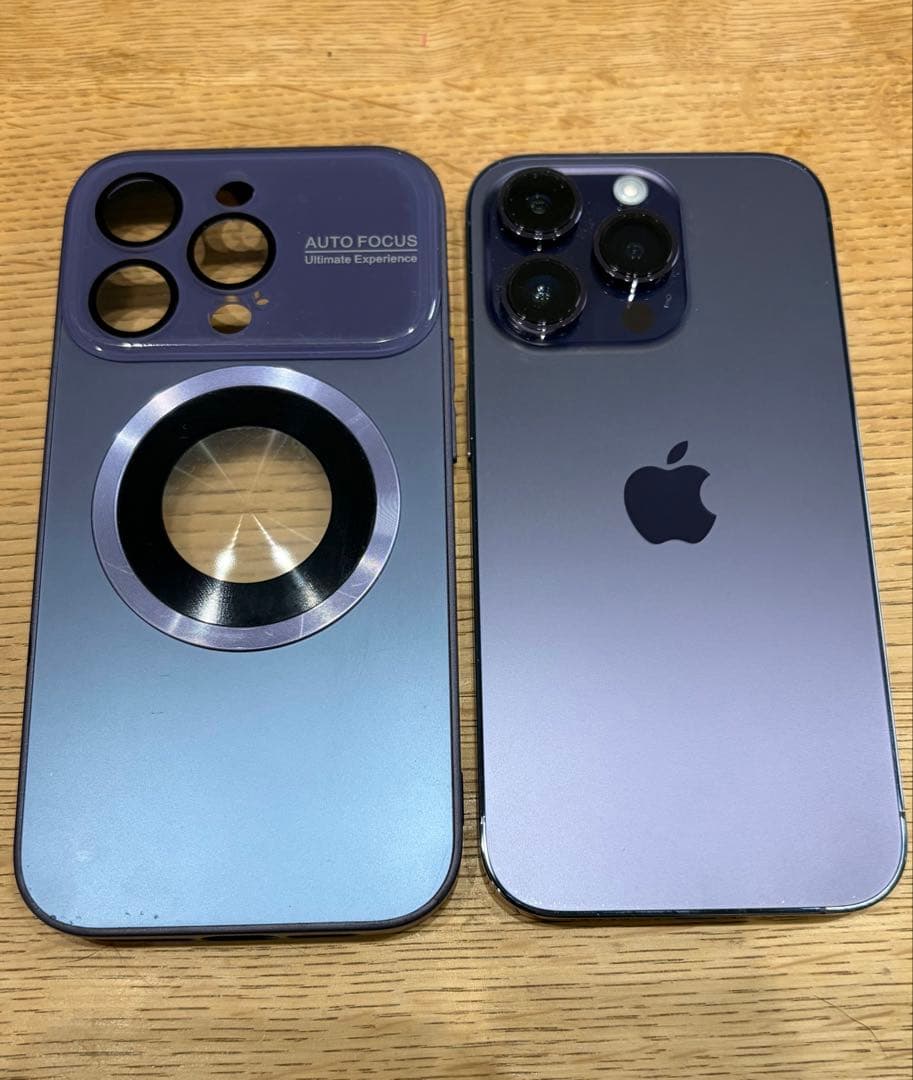 iPhone 14pro 256GB ディープパープル　coach ケース