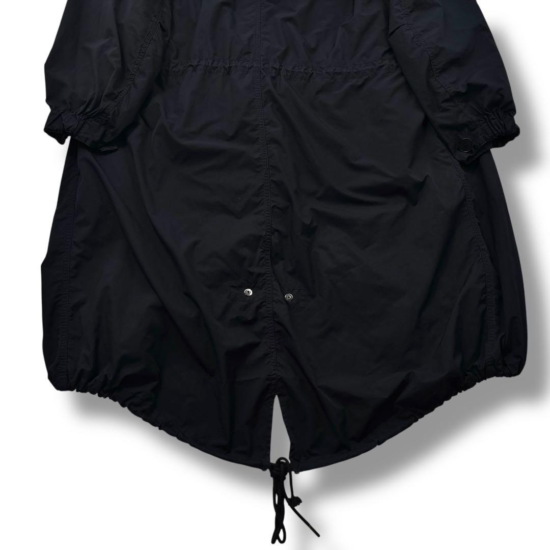 【高級】ATON エイトン　モッズコート　フード　ライナー　ファー　ネイビー