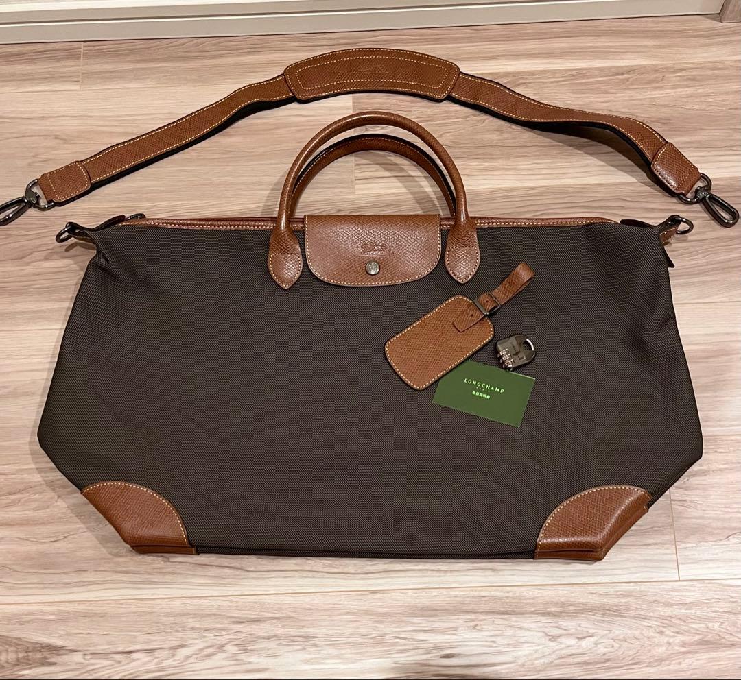 ロンシャンLONGCHAMP ボストンバッグ ボックスフォード カーキ/ブラウン