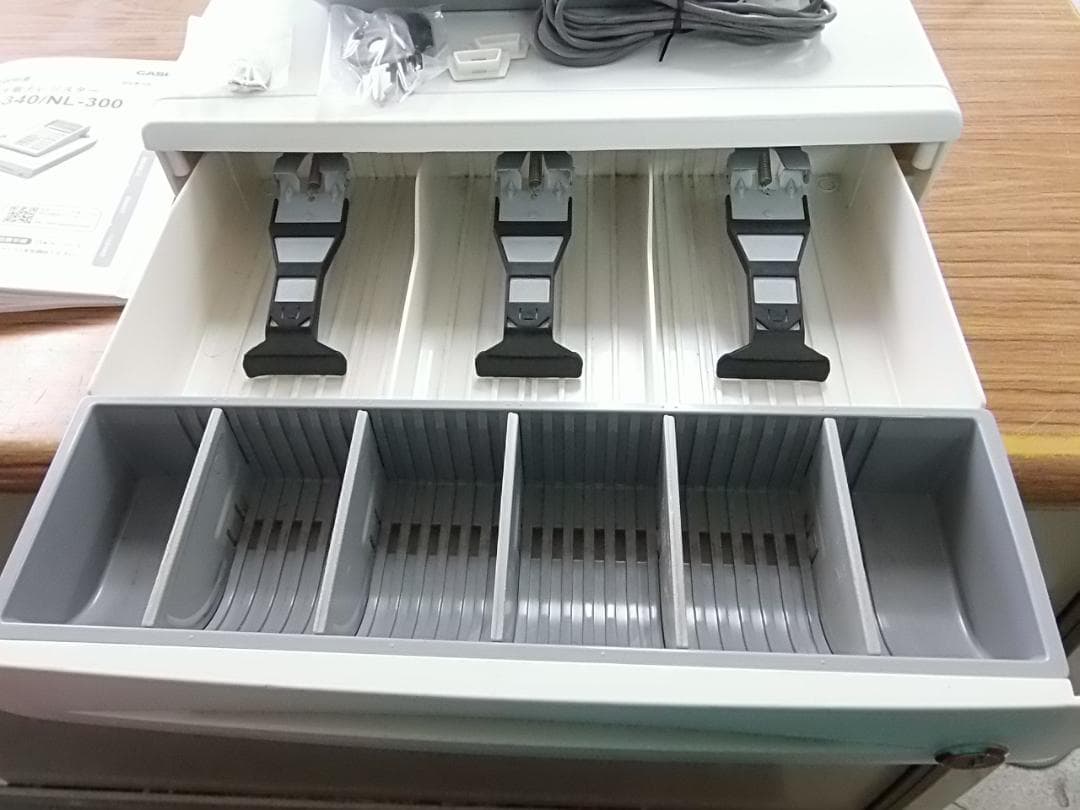 ケーブル付1/11設定無料カシオTE-340かなめくり機能インボイスレジスター