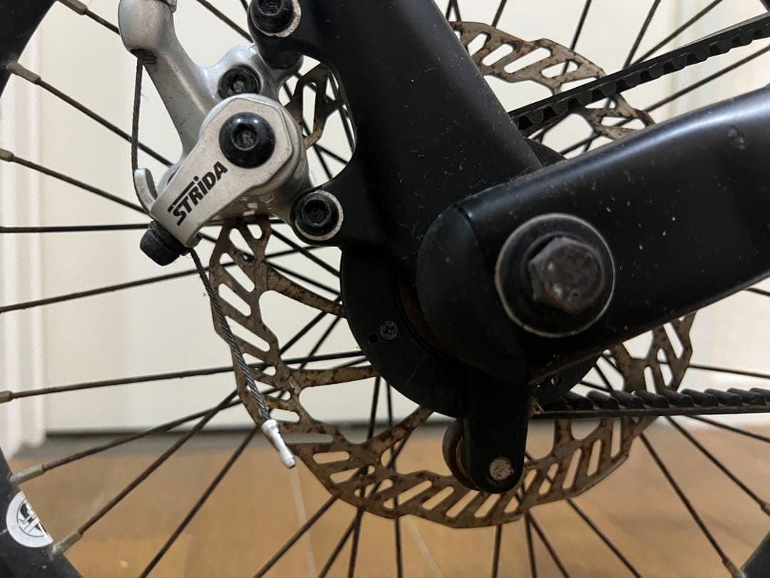 STRIDA SXQRマットブラック+BROOKSサドル Flyers+グリップ