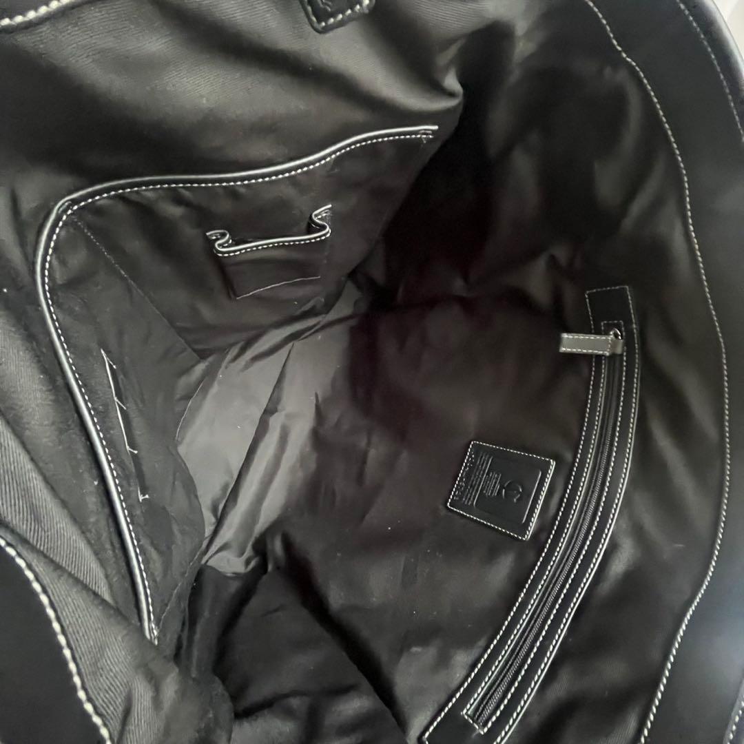 ✨未使用級✨　coach トートバッグ　キャンバス　レザー　淡い青色　メンズ